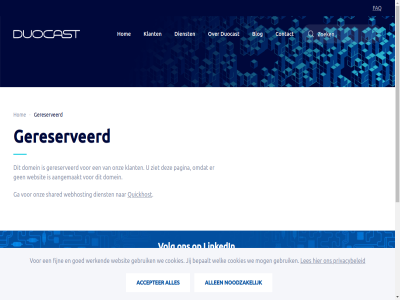 02083743 0467 050 2026 210 213d 2325 3600 70 9480 9704 9743 aangemaakt abna accepter ad all allen bedrijfsgegeven bepaalt bezoekadres blog btw ch contact cookies dienst domein duocast faq fijn friesestraatweg ga gebruik gereserveerd goed groning hom hosting iban info@duocast.nl jij klant kvk les linkedin mog nl37 nl821.594.266.b01 noodzak onz pagina postadres postbus privacy privacybeleid quickhost reserved right shared snel volg voorwaard we webhost websit welk werkend ziet