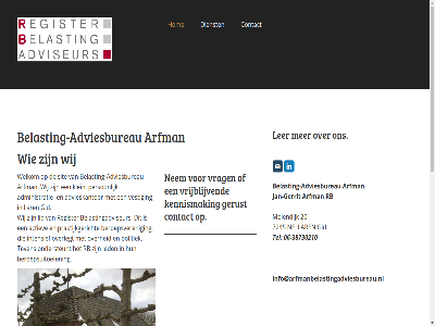 -38730210 06 20 7245 administratie adviesbureau advieskantor arfman arfmanbelastingadviesbureau belast belasting-adviesbureau contact contract dienst garantie gerrit gerust gld herroep hom impressum info@arfmanbelastingadviesbureau.nl inlogg jan jan-gerrit kennismak klein lar ler molendijk ne nem person privacyverklar rb sit sitemap tel vestig vrag vrijblijv websit welkom wettelijk wij