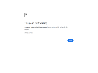 500 currently error handl http isn pag reload request t this to unabl working www.verlindenbelastingadvies.nl