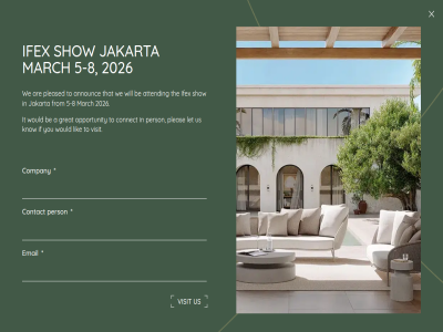 -8 2026 5 a about announc architect are attend authentic be catalogue collection company connect consumer contact craftsmanship decorator elevat email from furnitur global great if ifex importer interior it jakarta know let lik manufacturer march opportunity other outdor person pleas pleased pres project retailer show spaces that the to us visit we wholesal wholesaler will with would wov you