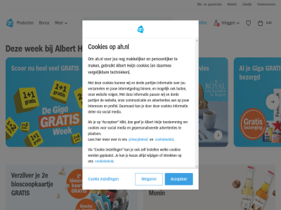 0.00 2 2e accepter advertenties ah.nl albert avondj bestell beweg bezorgd binn bioscoopkaartj bonus boodschapp buit communicatie cookie cookiebeleid cookies daarmee daarnaast del derd eerst eig favoriet feedback film ga gebruikt gef genoeg gepersonaliseerd geplaatst giga gratis griep grootst heijn hel herfst hoofdinhoud informatie inlogg instell interesses internetgedrag intrek jou jouw keuz kies klantenservic klikt koffiespecial last lekker les mak makkelijker media min mogelijk monin onlin onz partij pass persoonlijker plaats portuges privacybeleid product profiel scor servies smak snack social spaaracties spar stap supermarkt tafel techniek toestemm vergelijk verkoud verzamel verzilver via volg websit weiger wek welk wij wijzig win winkel zakelijk zet zoek