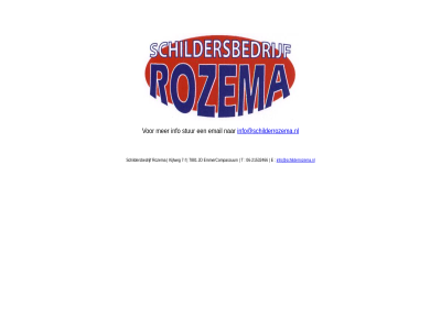 email info info@schilderrozema.nl rozema schilder stur