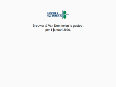 1 2026 brouwer dommel gestopt januari per