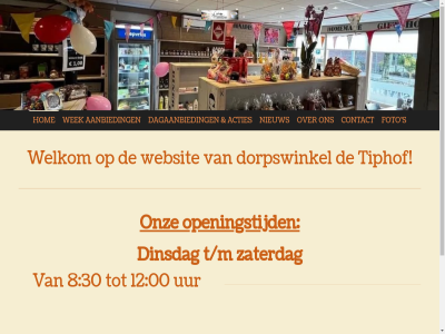 00 12 2023 2024 30 8 aanbied acties by commerc contact dagaanbied dinsdag dorpswinkel e e-commerc eig foto hjg hom jouw jouwweb mak nieuw onz openingstijd powered s t/m tiphof uur websit wek welkom zaterdag