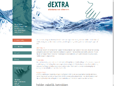 0317 06 2026 215286 317302 53 6 6705 betrok beweg cl contact design dextra dienstverlen financien fiscal fon glad golv helder info@dextra.nl kalm marterlan mob ondernem organisatie osch privacy ruig spiegel sted storm tel wagen water wer zak zakelijk
