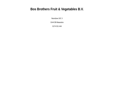 0174 10c 3 3144 444 531 b.v bos bosbrother brother db fruit maassluis noordzee vegetables