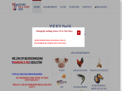 0113 10 21 43 4462 5 84 actie acties albert assortiment bedrijf belangrijk bestell bestelprogramma bevrijdingsdag brod contact dag gc gebak gehel geslot gevogelt gewon goed goes hom huy info@zvvh.nl inlogg kaas/zuivel kalkoen kip maandag mei meld melding n olie/sauzen/vega onderop onlin ontvang onz pagina partner plesmanweg schaaldier schelpdier uitleg ver vis vleeswar vles we wild wilt zee zeeuw