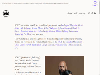 /bi-k-see 0 2007 a about acclaimed ace agree also amsterdam amsterdam-based an and as award award-winn based bcxsy be boaz boisbuchet by calico can coh collection collectiv contact cookies cooper deliberat delicat design detail domain dutch dutch-japanes effectively element experienc for found founded gained galleria glas grand great h has help hewitt holon hotel humor immersiv infused innately its j japanes kvadrat l laboratorio lend lighting lobmeyr m magazin many moooi mor morseletto museum ok orlandi our outstand partner permanent philip pronounced provid quality recognition rossana run sayaka seiko shanghai smithsonian stern subtl such surpris teamed textielmuseum the their this to up use using v wallpaper we websit wereldmuseum which winning wit with work world world-acclaimed x yamamoto yet you お気軽にご連絡下さい 日本語でも対応出来ますので