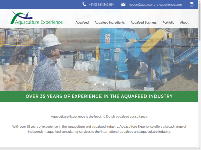 +31 -2025 0 1 17 2 2017 2024 3 342 35 3994 651 694 a about advic advisor agripac all an analysed and anja aqua aqua-busines aqua-nutrition aquacultur aquafed areas armstrong as aspect assessment august best better biotech broad busines cas ceo colin combination commercial company concentrat conduct conducted consult consultancy consultant contact content control customer customer-focussed development diekenhorst diligenc discussion driv due dutch e ecuador environment examples experienc experienced expertis fed field first focussed for formulation from gijs global god han hboon@aquaculture-experience.com he his hout how i improv independent industry ingredient inscripta international investigation isd know know-how latvia leading lif lot loyal m management market marvesa may moral netherland new nutrition offer on optimis our out partner pleasant pointing portfolio privacy product product-market-combination project protein provimi quality rang rationally reorganization sales scholman sciences self self-driv services shrimp sinc skip sourcing staatsspor statement strategy studies survey team technical testimonial the thorough to trial turnaround usa vd very visit weak well wheat with worked working year your