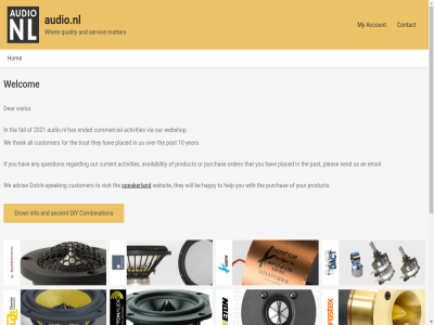 10 2021 2025 account activities advis all an ancient and any audio.nl availability be combination commercial contact content copyright current customer dear diy driver dutch dutch-speak email ended fall for happy has hav help hom if info matter my or order our past placed pleas product purchas quality question regard send servic skip speakerland speaking thank that the they to trust us via visit visitor we webshop websit welcom wher will with year you your