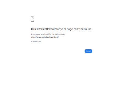 404 addres be can error for found http no pag reload t the this web webpag www.eetlokaalzaartje.nl
