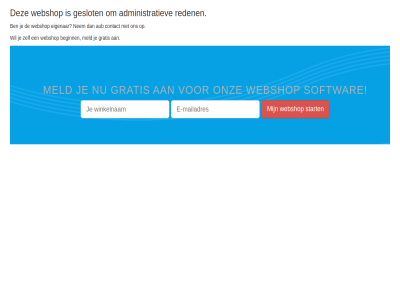 administratiev aub beginn contact eigenar geslot gratis meld nem onz password reden softwar webshop