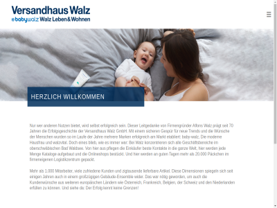 baby baby-walz complianc datenschutz hausfrau herzlich impressum kontakt lieferantenportal mark modern unser versandhaus walz walzvital willkomm