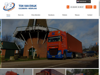 +31 -51 0 00 15 18 20 2024 2025 27 345 4104al 59 8 adres bekijk bev bied blik blit braziliaan chauffeur collag contact copyright culemborg daf dienst erasmusweg ewijk februari foto geslot historie hom info info@tonvanewijk.com informatie juni klik laatst lf logistiek m/v ma ma-vr maakt medewerker nederland nieuw omgevall ompak onz openstaand overnam rivierenland ton transport transportbedrijf truckwash vacatures vr vracht wagenpark wij za za-zo