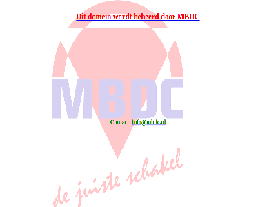 beheerd contact domein info@mbdc.nl mbdc