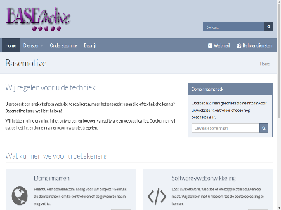/webonwikkeling 1 1017tl 2014 2026 21 25 advies algemen amsterdam basemotiv bedrijf beher beteken beveiligingslek certificat consultancy contact dienst domeinnaamcheck domeinnam e e-mail eerst gepland hom info@basemotive.nl informatie issues juni les mail meld melding momentel oktober onderhoud ondersteun php regel softwar ssl ssl-certificaat-issues storing techniek technisch v.o.f vof voorwaard we web webhost webmail weteringdwarsstrat wij