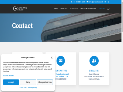 +31 /bkg 1077 1271 20 2009 2026 224 664 70015821 a accept acces adversely affect agency allow amsterdam and and/or as behavior bericht best brand browsing bv by certain cityston consent contact cookie cookies data deny design detail development devic digital directie e energy ethical experiences features for function geobasis geobasis-d googl gren group hom hosting ids info@citystone.nl information investment jacobus johannes kaart kaartgegeven kvk leading lik manag market may media netherland not on or pieter pluis policy portfolio powered preferences privacy proces profiel provid renewabl samuel satelliet services sit sneltoets social stadionweg stor stur such sustainabl sven t technologies the thes this to unique us use view voorwaard we websit will withdraw wordpres