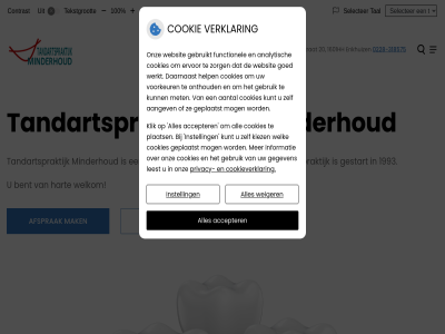 -318575 0228 10 100 1601hh 1993 20 aangeslot accepter afsprak bent bevorder contact contrast cookie cookieverklar engel enkhuiz familiepraktijk gemaakt gestart gezell hart hoofdmenu instell j.p knmt konink maatschappij mak menu minderhoud mogelijk nederland praktijk privacy rout selecter tal tandart tandartspraktijk tandheelkund tekst tekstgrot torenstrat vergrot verklar verklein weiger welkom