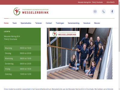-4 -4780470 00 053 08 10 11.00 12 17.00 18 20 2025 60 7 7544 afsprak allen behandel beschikt betalingsvoorwaard beweegprogramma binn broekheurn centrum comsa contact daarover dependanc dinsdag donderdag dr ensched fysiotherapie gevestigd gezondheidscentrum grag hom huisart ideaal informatie jc kolom kunt kwaliteitswaarborg linker locatie maandag medisch modern nering nieuw oefenzal onz praktijk privacyreglement ramelebrink regulier s samenwerk specialisaties tariev team terecht train training uitgerust uur vacatur verschill vervolg vindt volled vrijdag we wesseler wesseler-ner wesselerbrink woensdag zaterdag zien