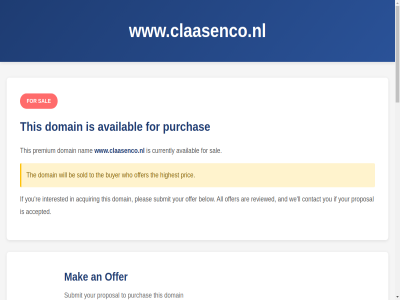 1 10 100 2025 accepted addres all an and are availabl be below benefit branding busines buyer chos comment currently customer domain easy email engin eur excellent family first for high high-quality highest instant launch mak memorabl nam not offer optimization or perfect potential premium pric project proposal purchas quality question ready recall recognition reserved right sal search security seo sold strong submit the this to who why will with www.claasenco.nl your