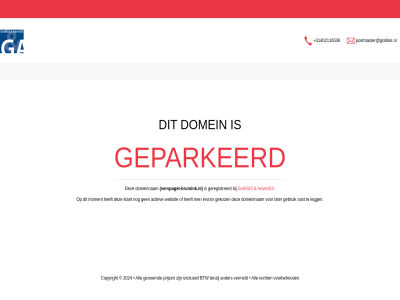 +31402116536 adviesis domein domeinnam geparkeerd geregistreerd grafisis postmaster@grafisis.nl verspaget-bruinink.nl www.verspaget-bruinink.nl