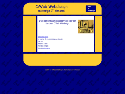 ciweb e e-mail info@ciweb.nl mail webdesign