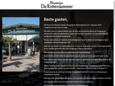 -2023 -53517480 -7200900 010 06 1 107 2023 3197 aansluit adres allerbest bedank beid best binnenkort blijft botlek botlekweg brasserie brasseriederotterdammer.nl concept contact denk e e-mail februari fijn gan gast gat gecreeerd geintroduceerd geniet gerecht gev gezell grag groet hart heerlijk hen hop houd huidig info@brasseriederotterdammer.nl jullie ka kijk komend leida len lente/zomer mail mariska mediakanal menu momentel mooi nieuw ontwikkel onz open opnem opties opzet overgang overgenom overkapp per period personel planning plek rotterdam rotterdammer rustig samenwerk sfeertj stat sted suresh telefon terras terrasmeubilair teven tijden uiteraard upgraden/verbeteren verander vertrouwd via voltall voorganger voorlop voornemen vorm vrag vriendelijk we website/socials weekend weinig welk welkom welverdi wens werkzam wij will zet zien zull