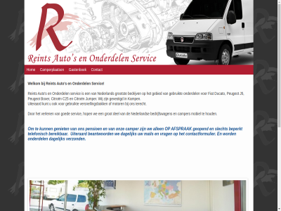 038 120 32 33 afsprak allen auto beantwoord bedrijfswagen bedrijv beperkt bereik boxer c25 camper camperplaats citroen contact contactformulier dagelijk del ducato ducatoparts.com e e-mail fiat gastenboek gebied gebruikt geniet geopend gevestigd goed grootst grot hom hop houd info@reintsautos.nl j5 jumper kamp kunt mail mobiel motor nederland onderdel onz pensioen peugeot reint reintsautos.de reintsautos.nl s servic slecht tel telefonisch terecht uiteraard verlen versnellingsbak verzond vrag we welkom wij