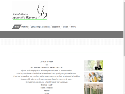 aandacht advies afsprak beauty behandel belangrijk bent bied bijpass botanical cadeaubon contact courtin dag dr en/of geinteresseerd gemoed gezell gratis hart hel hom huid huidanalys huidverzorg ieder ik-skin jeannet jumères klant kwalitatiev l l-lak lak leuk lichaamsmassag lijkt mak malu nagel natur ontmoet pas passie perfection person plezier product professionel review roeping schoonheidssalon schoonheidsspecialist schussler sfer skin sta tariev tevred top uniek vak verbeter verdient vind welkom werk wiersma wilz zowel