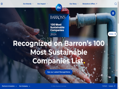 100 2024 a barron brand carer companies company contact differenc g gambl her impact intro investor latest list making most new offer on our p partner procter recognition recognized reward s search see story sustainabl usa websites
