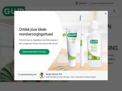 1 advies allen biomedisch contact da dagelijk el es essentieel et ga gebit gum hel ideal it jouw kop ler liaison manager martijn medical mondgezond mondverzorg mondverzorgingsritueel mondverzorgingsroutin msc nederland nl onderdel ontdek perfect person phd product professionel rager reinig reinigt reining ritueel rustgev samenwerk stap sunstar tand tandenborstel tandenpoets tandpasta transformer tuss verhulst vind war websit wetenschapp wist