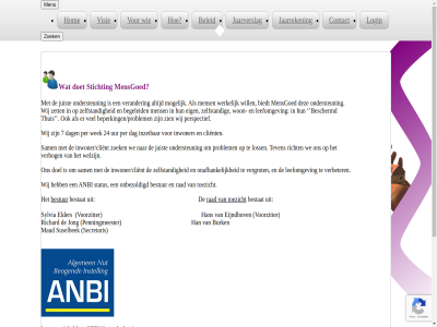 0135636124 101 24 50312049 6880 7 aanmeld ac accept accepteert anbi begeleid beleid beperkingen/problemen beschermd bestat bestur bestuur@mensgoed.nl bezoekadres biedt blijv burk client contact cookie cookies correspondentieadres dag doel doet eig eijndhov elder ent ga gebruik han hom info@mensgoed.nl inhoud integral inwoner inwoner/cli inzet jaarreken jaarverslag jong juist kvk leefomgev let login loss maakt maud mens mensgoed menu mogelijk nl27 onafhank onbezoldigd ondersteun penningmeester per perspectief postbus problem psychosocial rabo rad richard richt sam secretaris sit status stichting suselbek sylvia teven thuis toezicht uur velp verander verbeter vergrot verhog visie voorzitter vrag we websit wek welzijn werkelijk wij will won zelfstand zet zien zoek