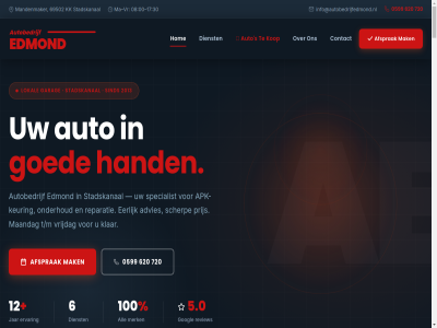 00 0599 08 1.0 1.4 1.5 100 12 17 18.500 2013 2019 2020 2021 2025 21.750 24.900 29.500 30 42.000 5.0 6 620 68.000 69502 720 accu advies ae afsprak airco airco-servic algemen all ander apk apk-keur auto autobedrijf band bel bell benzin beurt contact dag deur diagnos dienst dinsdag direct donderdag ecoboost edmond eerlijk ervar f focus ford g garag geholp geslot goed golf googl gratis hand hom hybrid info@autobedrijfedmond.nl jar keuring kia kies kk klar km kop lokal ma maandag mak mandenmaker merk navigatie onderhoud onlin onnod open openingstijd overleg parker plan prijs prijsindicatie privacyverklar recht reparatie reparaties rest review rout s scherp servic sind snel snell stadskanal stan start startproblem storingslamp t/m telefon toyota tsi uitgelicht vak volgend volkswag voorbehoud voorwaard vr vrijdag vw wanner wiel wij woensdag yaris zaterdag zelfd zondag zorg