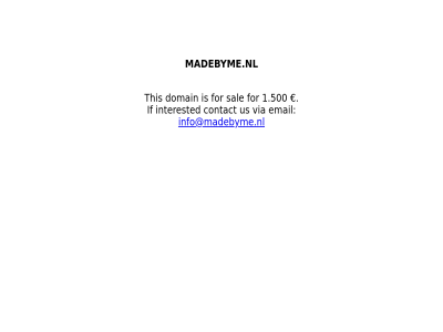 contact document email if info@madebyme.nl interested madebyme.nl untitled us via