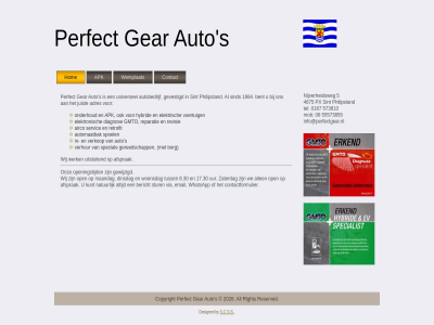 0167 06 17.30 1994 2026 4675 5 55573855 573810 8.30 adres afsprak airco all allen apk auto autobedrijf automaatbak bent bericht borg by contact contactformulier copyright designed diagnos dinsdag elektrisch elektronisch email gear gereedschapp gevestigd gewijzigd gmto hom hybrid info@perfectgear.nl juist kunt maandag mob natur nijverheidsweg onderhoud onz open openingstijd perfect philipsland px reparatie reserved retrofit revisie right s s.c.s.s servic sind sint special sperfect spoel stur tel tuss uitsluit universel uur verhur verkop via voertuig we werk werkplat whatsapp wij woensdag zaterdag