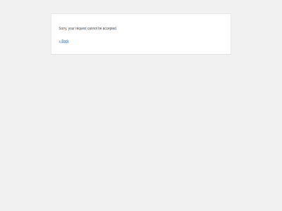 accepted back be cannot forbid request sorry your