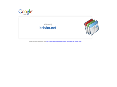 beginn bent domeinbeheerder googl homepag krisbo.net kun mak sites welkom