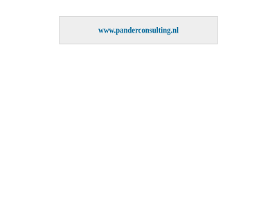 www.panderconsulting.nl