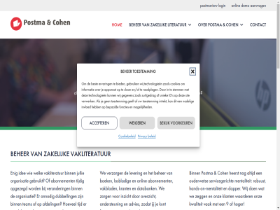 +31 .. 0 064 2026 24/7 3 5120 85 8501 9 aanvrag abonnement abonnementenbeher accepter accreditaties actuel adres advies afdel algemen all allen annuler antwoord apparat basis bedrijfsgegeven beheersystem beher bekijk beleid bepaald beschik bespar best bested bestel bestel- bestell betrok bied binn blijft boek circulatielijst coh contact contactgegeven controler cookie cookiebeleid cookies correspondentie daarmee dagelijk dapper databank demo dienstverlen direct download driv dubbell duurzam edisonweg een en/of enig enkel ervar exporter factur focuss functies gat gebruik gebruikt gedigitaliseerd geeft gegeven geinventariseerd gerust geschiedenis gev gevall grag hand hands-on-mentaliteit heerst historisch hoevel hoger hom id idee info@postma-cohen.nl informatie intrekt invloed inzicht jij jour jouw jullie kerntak kiez klant krant krijg kun kunt kwaliteit lat les lever leverancier lidmaatschapp literatur login losblad maand mak makkelijker management mat medewerker meest mentaliteit menu missie mogelijk mutaties nadel on ondersteun onlin onnod ontwikkeld ontzorg onz opdracht opgezegd oproep organisatie ouderwet overzicht partner per postma postmaview privacy raadpleg reclames resulteert richt robuust s servicegericht sit slan slecht stapp stell stemm surfgedrag team technologieen ten terug tijd tijdig toestemm uitgebreid uitgever uniek vacatures vak vakblad vakliteratur verander verantwoord verwerk verzamel verzamelfactur verzorg verzorgd via visie volled voorkeur voorwaard vrag waarder waarom we weiger welk wens wet wij xg zakelijk zegg zer zien zoal zodat zorg