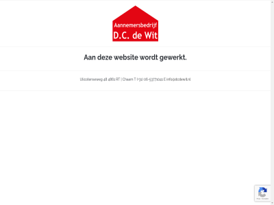 aannemersbedrijf bouwdienst bred d.c gewerkt info@dcdewit.nl scala websit wit