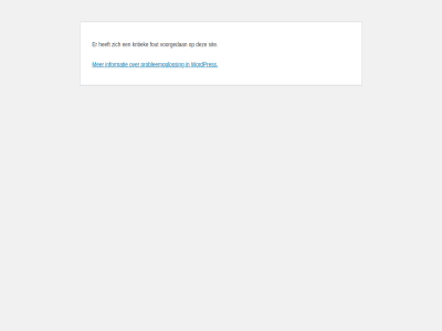 fout informatie kritiek probleemoploss sit voorgedan wordpres