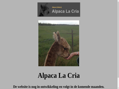 alpaca cria e e-mail info@alpaca-la-cria.nl komend la maand mail ontwikkel stur volgt vrag websit