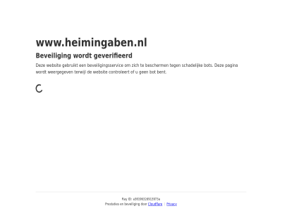 a301964eaa1d973a bent bescherm beveil beveiligingsservic bot cloudflar controleert even gebruikt geduld geverifieerd id pagina prestaties privacy ray schadelijk terwijl websit weergegev www.heimingaben.nl