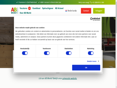 +31 0 088 1 10 100.000 1013 103 11 4 5 50 500 6000 6040 6049 88 93 99 ab actueel advertenties adverter afvalbeher alert algemen analys analyser ban basis behandel bekijk beleid beleidsverklar beveelt bied combiner consent contact content cookies cooperatie cv del detail dienst dierlijk diversiteit en ervar fod functies gebruik gegeven gelijk gemotiveerd gezond gratis groen groenvoorzien gz help hert herten-roermond ieder inclusie industrie info@ab-werkt.nl informatie inlogg jar jij job jouw ka kandidat kantor klachtenprocedur klant kracht leuk lid maakt mak market media mens mussenberg nederland noodzak ok onz opdrachtgever open organisatie over partner past personaliser personel plant plantaard postbus privacyverklar regel roermond salarisstrok samenwerk schoonmak sector selection services sit social sollicitatie statistiek ton vacatures vakgebied veilig verstrekt verzameld via vindt voorkeur voorwaard vrag we websit websiteverker wens werk werknemer werkt wij zoek zuid zuid-nederland