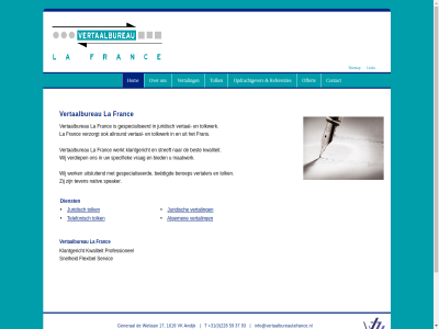 36040042 algemen bied contact copyright dienst flexibel franc gespecialiseerd hom info@vertaalbureaulafrance.nl itsh juridisch klantgericht kvk kwaliteit la link maatwerk nativ offert opdrachtgever professionel referenties servic sitemap snelheid speaker specifiek telefonisch teven tolk tolkwerk verdiep vertaalbureau vertal voorwaard vrag wij www.vertaalbureaulafrance.nl