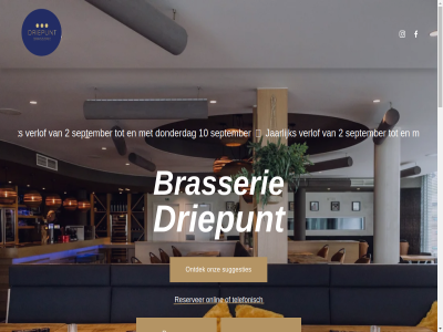 0 013 03 07 0786.940.412 10 11u00 17u00 2 2026 8 86 a adres allemal be boogscheut bouwverlof brasserie brengt cadeaubon central contacter data digital diner dinsdag donderdag driepunt e e-mail elegant elk end error gastronomisch geniet geslot googl grit hal hap hedendag hipp info@driepunt.be interieur jaarlijk kaart kader keuk kinderhapjes koepoortstrat kop kwalitatiev lekker licht liever maandag mail map marktplein menukaart onlin ontdek onz open openingsur product report reserver september snel snell stan stijlvol suggesties tel telefonisch term tijden uitgebreid ver verlof vindt visgerecht vles vrijdag websit wil woensdag zakenlunch zaterdag zondag