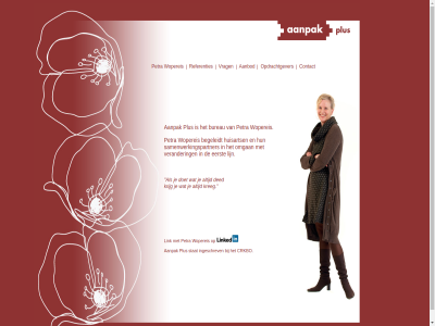 aanbod aanpak aanpakplus begeleidt contact crkbo ded doet eerst homepag huisarts ingeschrev kreg krijg lijn link omgan opdrachtgever petra plus referenties samenwerkingspartner stat verander vrag wopereis