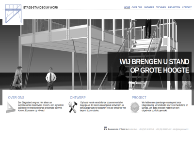 +31 0 20 5402 5465 6 619 9348 allen amsterdam basis beperkt beurz bijzonder bouwservic bouwvorm breng bv contact creeert eenvoud ervar etagestand europa exposer expositieruimt gemaakt grot hom hoogt indrukwek info@etagestand.nl j jarenlang kortom meest modules mogelijk nederland niveau ontwerp ontwerper onz oplevert portfolio presentatie project realiser stand techniek teven uiteenlop uitgebreid vergrot verschill we wij wijz worm