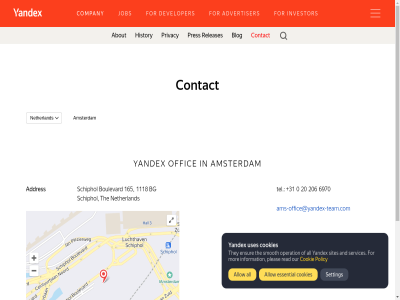 +31 0 1118 165 1997 20 2024 206 6970 about addres advertiser agreement all allow ams-office@yandex-team.com amsterdam and bg blog boulevard company contact cookie cookies developer document ensur essential event for history information investor job legal llc mor netherland offic operation our pleas policy pres privacy read releases research ru schiphol services setting sites smooth tel the they us user uses yandex