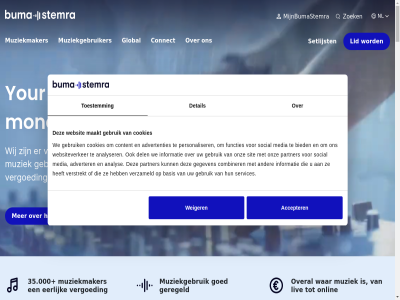 -799 0 023 03 1 100 13 14 17 2 20 2025 2026 28 3 35.000 4 6 7 78 89 9 aanlever aanmeld accepter act advertenties adverter afsluit ai ai-detectie ai-pilot ai-werk algemen allemal analys analyser april artificial auteursrecht back basis beleid beluisterd bent bericht bestur bestuurd betal betekent bewerk bewijst bied bouw breidt buitenland buma bumastemra bumastemra.nl catalogusniveau collectief collection combiner commissie componeert connect contact content controler cookies cover cultur daarom databas december del detail detectie diversity document drag eerlijk equality esn ethiek evenement event facebok financiel fingerprint functies gebruik gebruikt gegeven geld gelijk geschiedenis geschill get global got hal hor horeca houd impact incasso inclusion info@bumastemra.nl informatie inkomst innovatie instagram intelligenc international ipi ipi-databas ipi-gegeven ipi-nummer it it-transitie januari jouw juridisch kader klacht komt krijg kun laatst land lastiger led ledenvergader les let levert licentie lid lidmaatschap linkedin liv maakt mak maker man media mee mega mei mijnbumastemra mla money music muziek muziekgebruik muziekgebruiker muziekmaker muzieksector mymusicsaf nam national nieuw nl no nummer omgev onderzoek onlin onz opzoek organisaties overal overlat partner pay person personaliser pilot plagiaat play plezier positiev privacy rad radio recht rechthebb registratie reglement remix resultat right ris s sam samenwerk schrijft services set setlijst sit slimm sluit social speellijst statut sterker succes tariev taskforc technologie terecht tiktok titelcatalogus toekomstbestend toestemm toezicht toont touch transitie uitgeeft uitgever up updat vaker vast ve veelgesteld verdien verdient vergoed verstrekt verzameld via vind vindt vrag waard waardevol waarom wanner war we websit websiteverker weiger welzijn werk werkvloer wet wij winkelbelev word your youtub zak zakelijk zoek zorgt